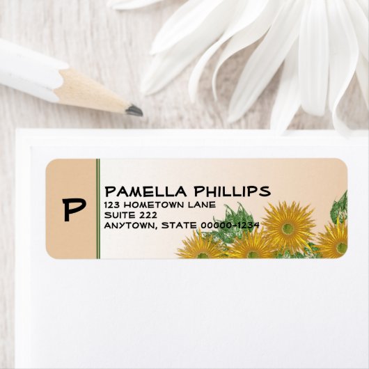 Ländliche Blumenkunst Initiale personalisiert (Insitu)