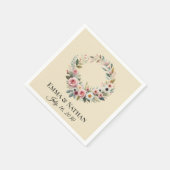 Ländliche Boho Blumen Wasserfarbe Hochzeitsserviet Serviette (Ecke)