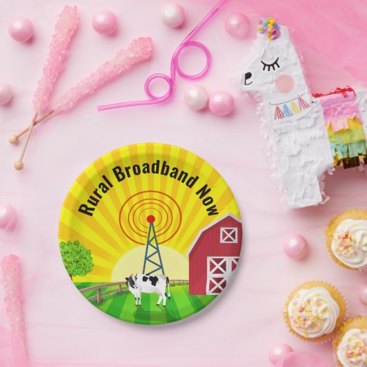 Ländliche Breitbandnetze Pappteller (Party)