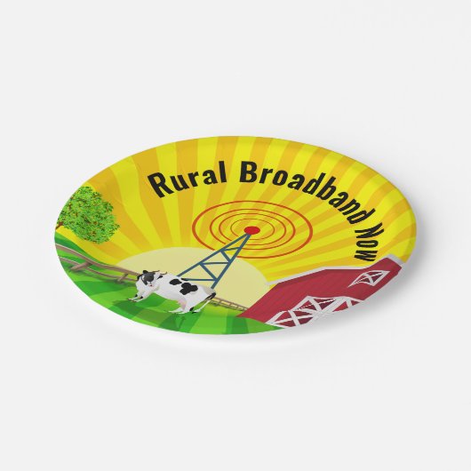 Ländliche Breitbandnetze Pappteller (Schrägansicht)