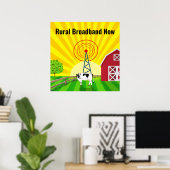 Ländliche Breitbandnetze Poster (Heimbüro)