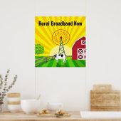 Ländliche Breitbandnetze Poster (Küche)