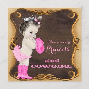 Ländliche Cowgirl-Baby-Party Einladung