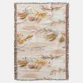 Ländliche Creme Boho Blumen Decke (Vorderseite Vertikal)