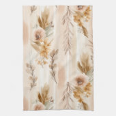 Ländliche Creme Boho Blumen Geschirrtuch (Vertikal)