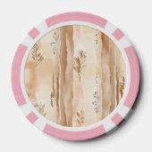 Ländliche Creme Boho Blumen Pokerchips (Rückseite)