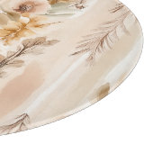 Ländliche Creme Boho Blumen Schneidebrett (Ecke)