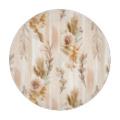 Ländliche Creme Boho Blumen Schneidebrett (Vorderseite)