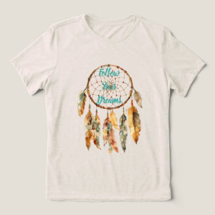 Ländliche Creme Boho Blumen Tri-Blend Shirt