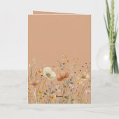 Ländliche Creme Boho Florale Geburtstag Karte (Rückseite)
