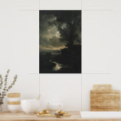 Ländliche dunkle Cottagecore-Naturlandschaft Poster (Küche)