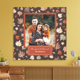 Ländliche dunkle Herbst-Familienfotogalerie Leinwanddruck