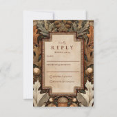 Ländliche Eichenwald-Hochzeit RSVP Karte (Vorderseite)