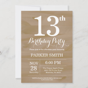 Ländliche Einladung zum 13. Geburtstag