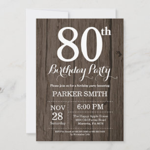 Ländliche Einladung zum 80. Geburtstag