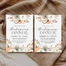 Ländliche Einladung zum Thanksgiving-Dinner mit Kü