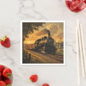 Ländliche Eisenbahnreise Serviette (Beispiel)