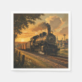 Ländliche Eisenbahnreise Serviette (Vorderseite)
