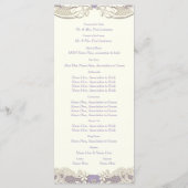 Ländliche Eleganz Lavendel Blumen Hochzeitsprogram Programm (Rückseite)