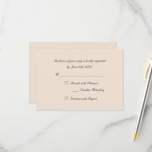 Ländliche Erde Elegante Party-RSVP-Einladungskarte RSVP Karte