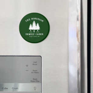 Ländliche Familienhütte im Wald Grüne Bäume Magnet