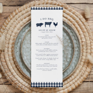 Ländliche Farmhochzeit oder I Do BBQ Menü Menükarte