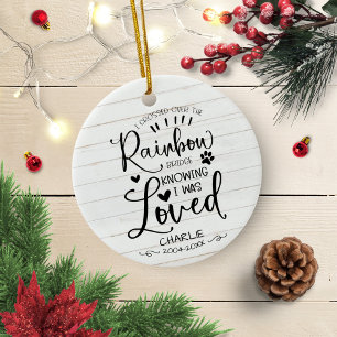 Ländliche Farmhouse-Katze- oder Hunde-Gedenk-Anden Keramik Ornament