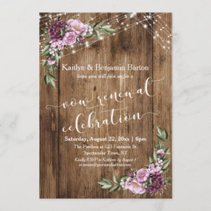 Ländliche Florale Hochzeitstage-Jahrestagsfeier zu Einladung