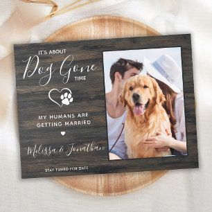 Ländliche Foto Lustige Haustier Hochzeit Hunde Ver Ankündigungspostkarte