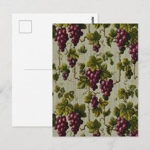 Ländliche französische Landhaus-Weinbergs-Reben-Ku Postkarte