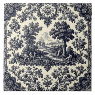 Ländliche französische Toile-Pastoral-Landschaft Fliese