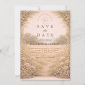 Ländliche Gartenhochzeit im rustikalen Stil Save The Date (Vorderseite)