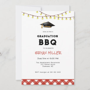Ländliche Gartenparty zum Schulabschluss mit BBQ  Einladung