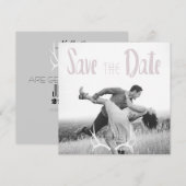 Ländliche Geweih-Kunst Grafik Quadrat Save-the-Dat Save The Date (Vorne/Hinten)
