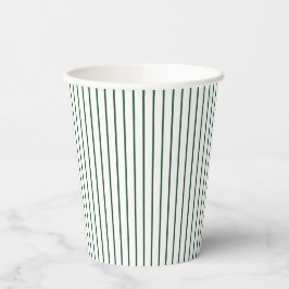 Ländliche grüne Pinstripe im Landhausstil Pappbecher