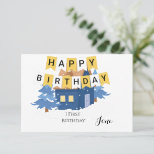 Ländliche Grußkarten zum Geburtstag für ihn, Dankeskarte