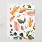 Ländliche Herbst-Baby-Shower-Einladung mit Kürbis Einladung (Rückseite)