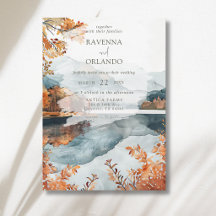 Ländliche Herbst-Bergsee-Hochzeit