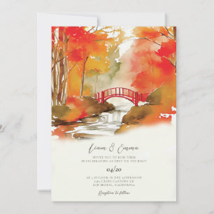 Ländliche Herbst-Hochzeits-Einladung Einladung