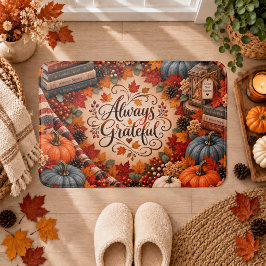 Ländliche Herbst-Illustration mit Kürbissen, immer Badematte