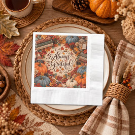 Ländliche Herbst-Illustration mit Kürbissen, immer Serviette