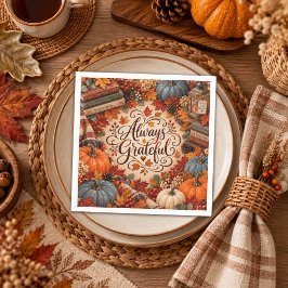 Ländliche Herbst-Illustration mit Kürbissen, immer Serviette