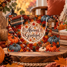 Ländliche Herbst-Illustration mit Kürbissen und Da Große Geschenktüte