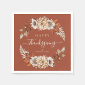 Ländliche Herbstblätter Frohes Erntedankfest Serviette (Vorderseite)