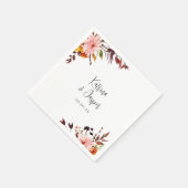 Ländliche Herbstblumen Serviette (Ecke)