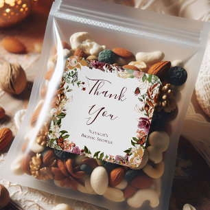 Ländliche Herbstblumensträuße Quadratischer Aufkleber