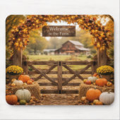 Ländliche Herbstfarm Mousepad (Vorne)