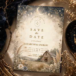 Ländliche himmlische Hochzeit Save The Date
