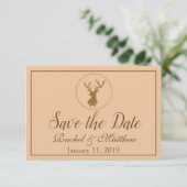 Ländliche Hirsche Save the date (Stehend Vorderseite)