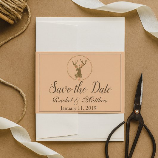 Ländliche Hirsche Save the date